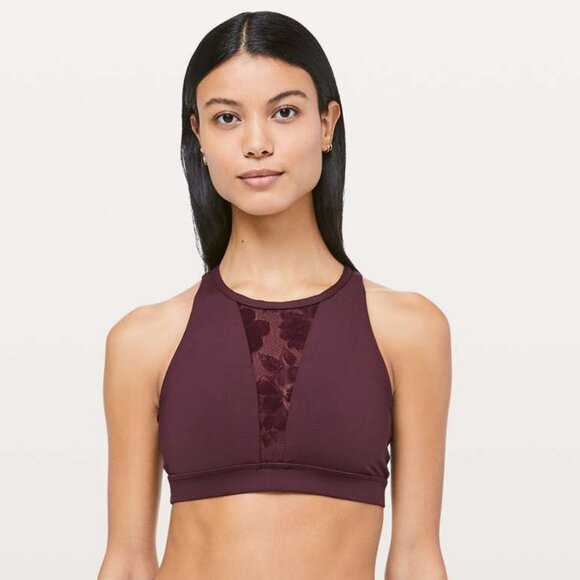 Lululemon Dark Adobe Energy Bra, Flocked Size 6 - Picture 1 of 5